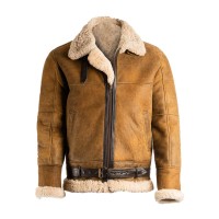 B3 Shearling Brown Mens Aviator Jacket